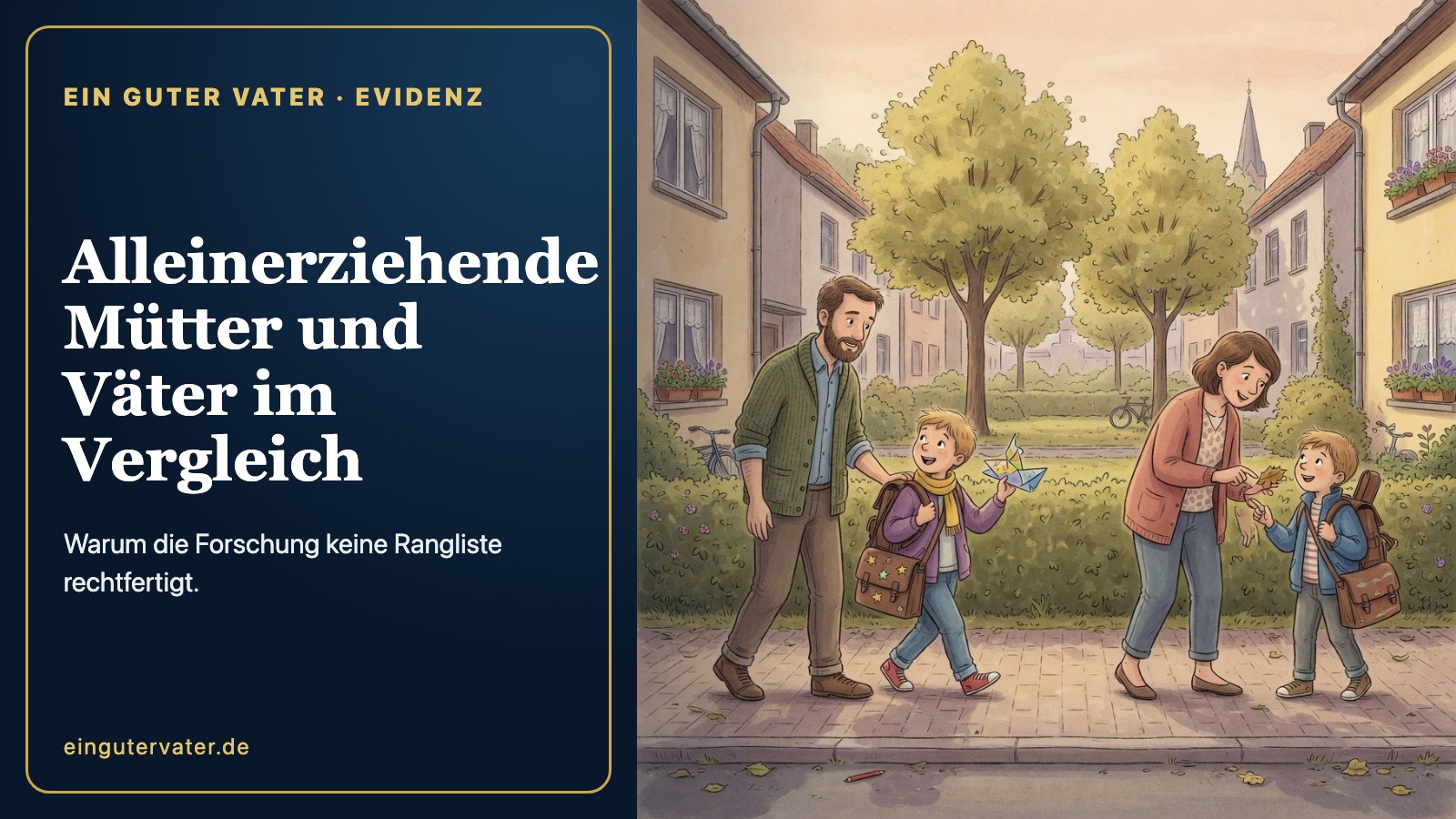 Alleinerziehende Mütter und Väter im Vergleich